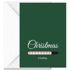 Geschenktüte + Grußkarte CHRISTMAS IS LOADING ...