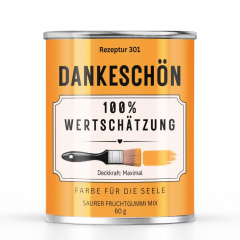 Saurer Fruchtgummi Mix Rezeptur 301 – Dankeschön – 100% Wertschätzung