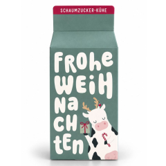 Schaumzucker-Kühe „Frohe Weihnachten“