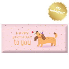 Schokolade 30g „Happy Birthday“ (Motiv Hund)