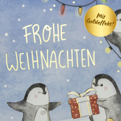 Schokolade 30g Frohe Weihnachten (Pinguine)