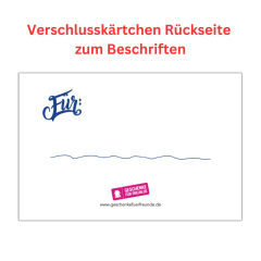 Verschlusskärtchen Mitgebseltüte SCHÖN, DASS DU DA WARST - blau