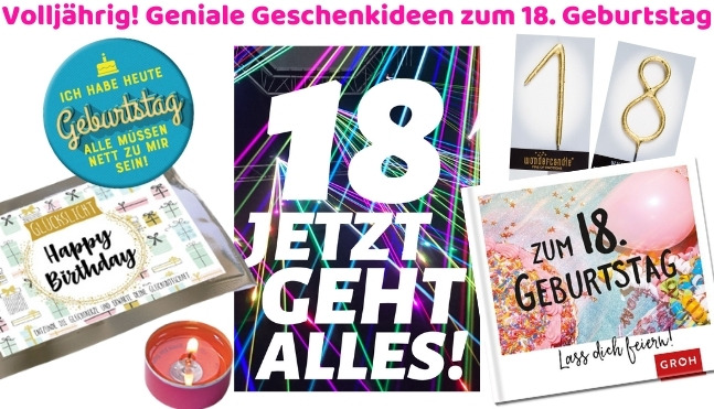 Geschenke zum 18. Geburtstag- kleine Geburtstagsgeschenke