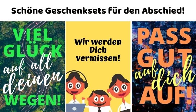 Geschenksets Abschied