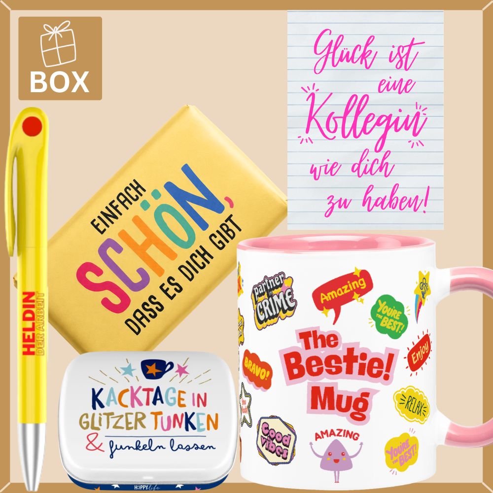 Geschenkbox Glück ist Kollegin
